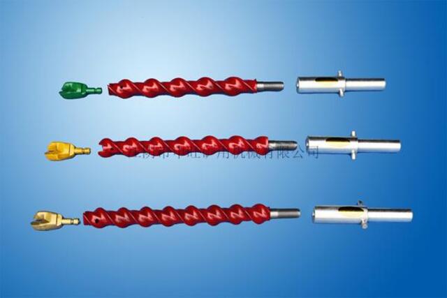 插口式煤钻头、干式麻花钻杆、连接器